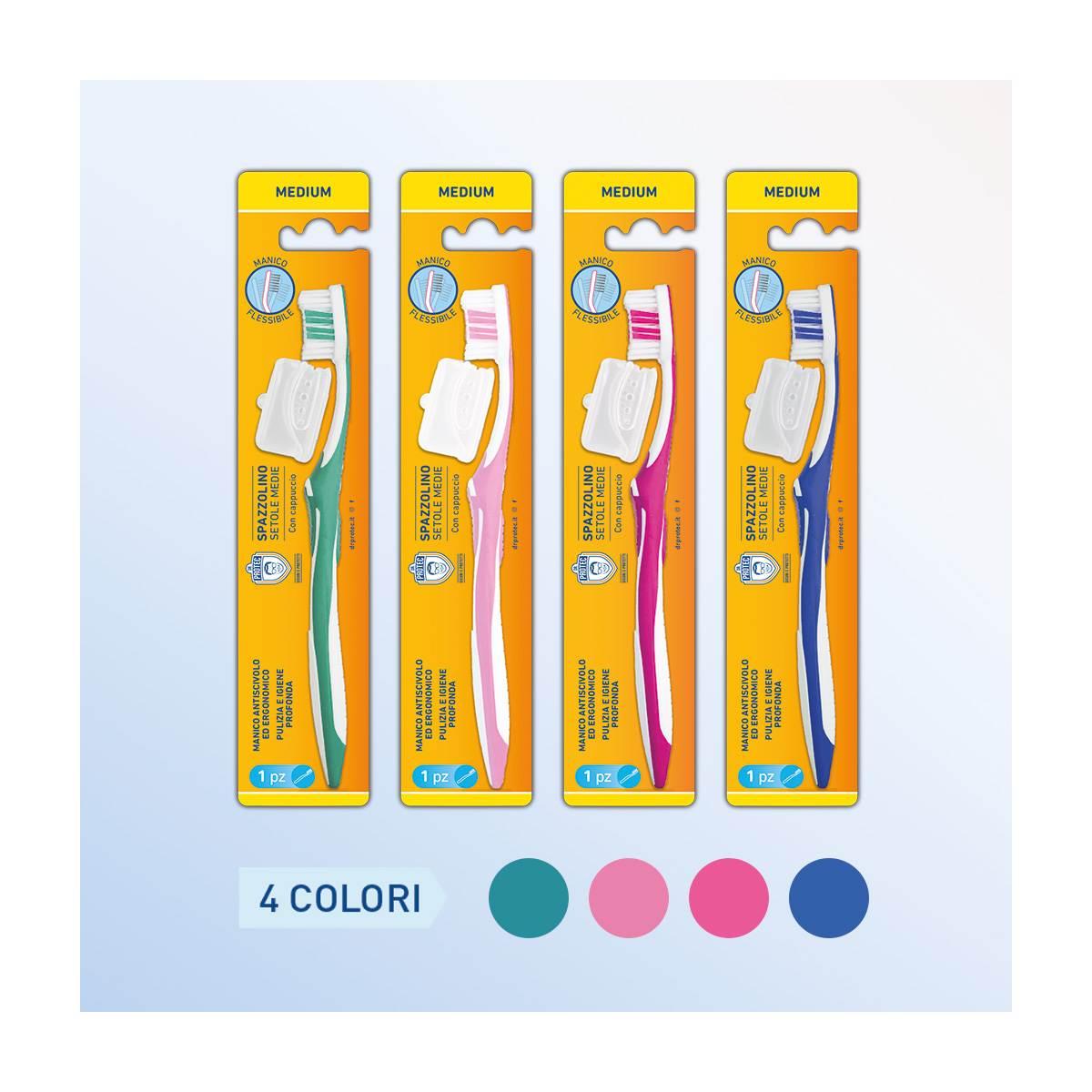 Dr.protec spazzolino classic 1pz con capp. medium