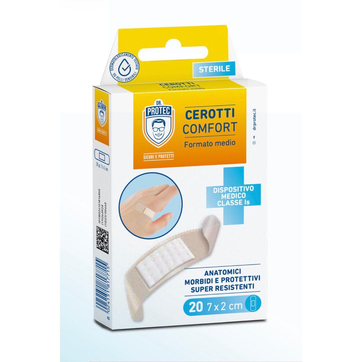 Dr.protec cerotti sterili comfort 20pz medi 7x2cm