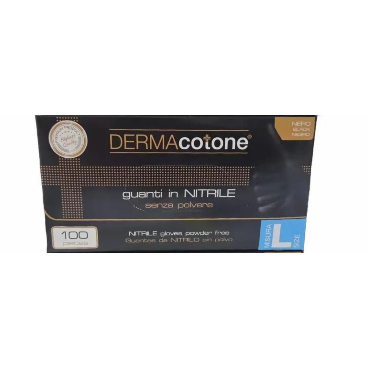 Guanti in nitrile taglia l nero 100 pz.