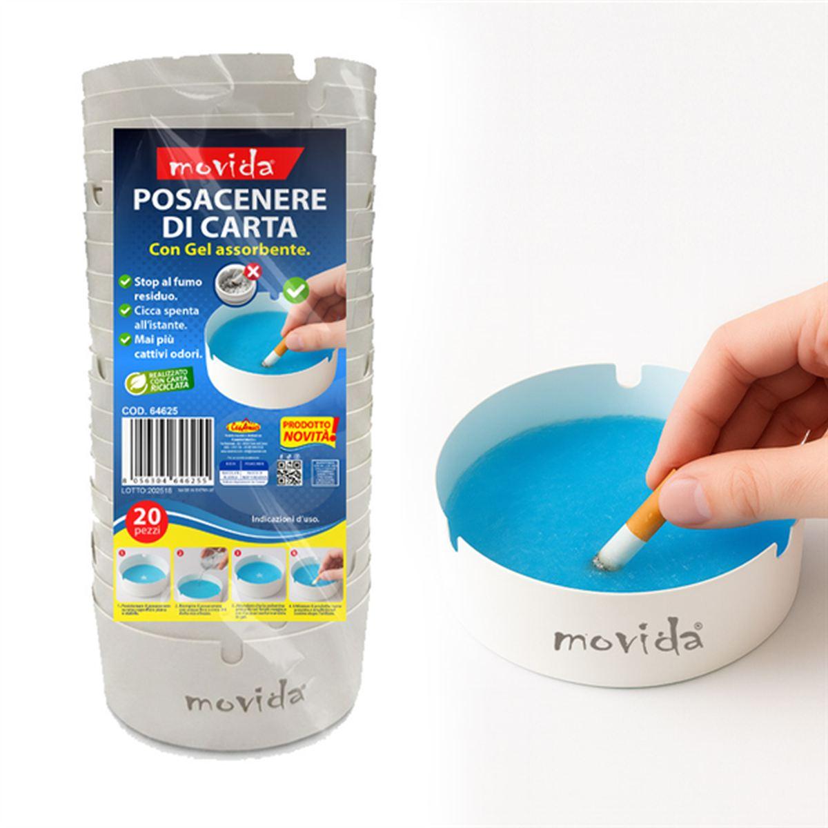 Posacenere carta cm 9,5 20 pz antiodore
