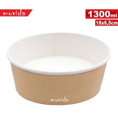 Insalatiera bio bicolor 1300 18x6,5 25 pz