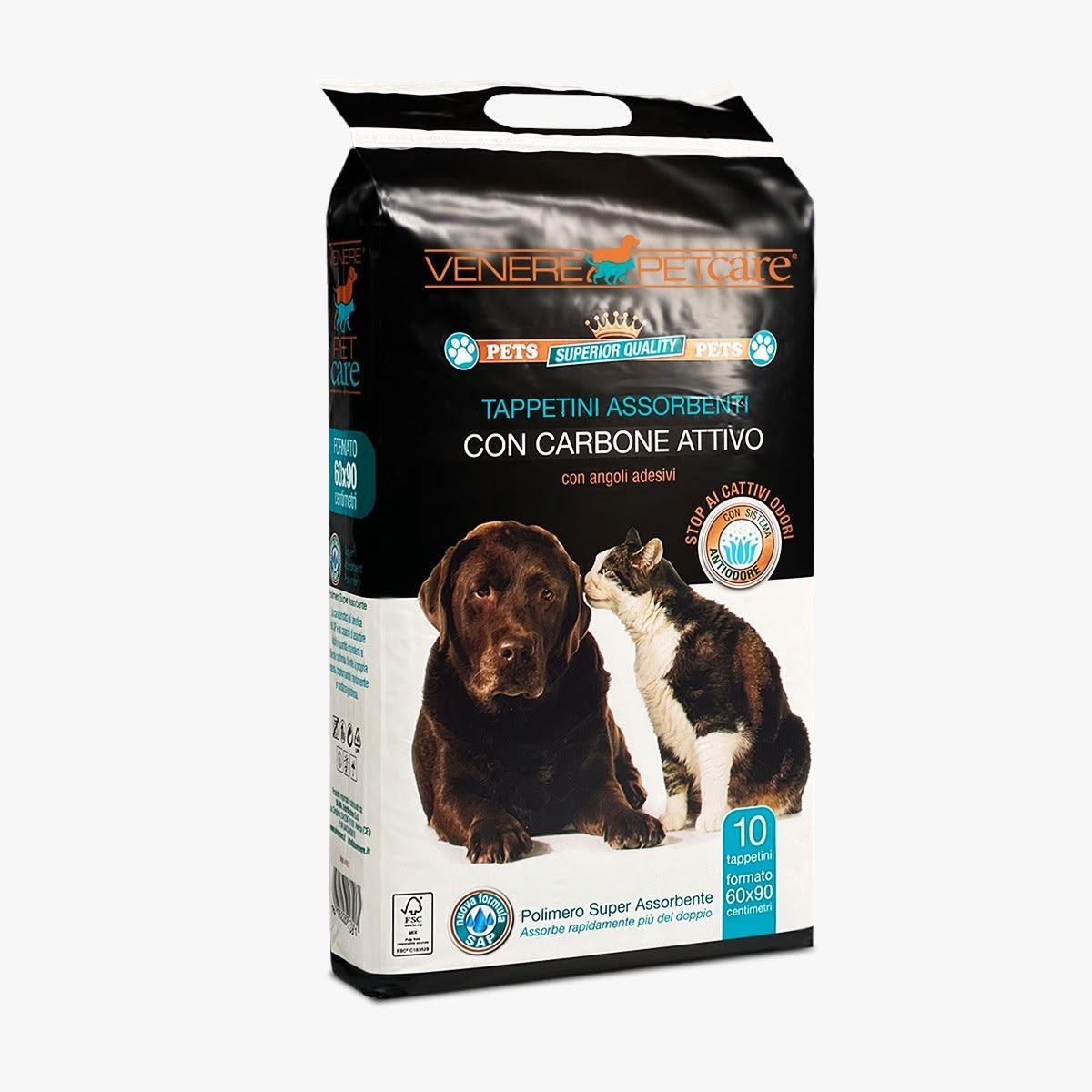 Tappetini assorbenti cani e gatti 60x90 carboni attivi 12pz.