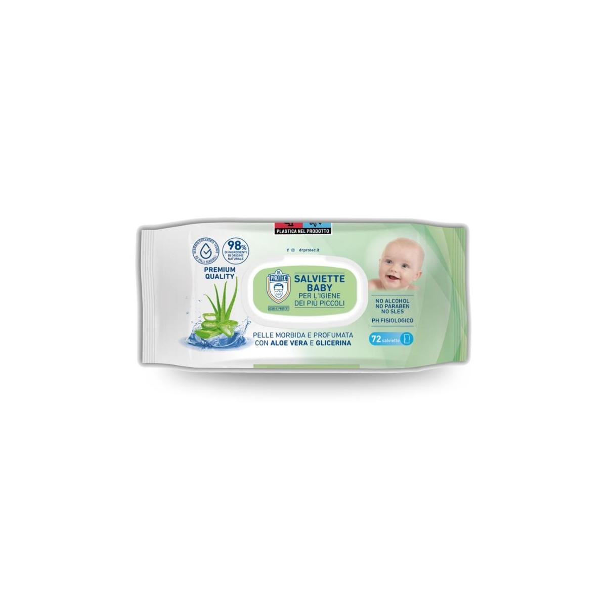 Salviettine baby aloe vera 72 pz